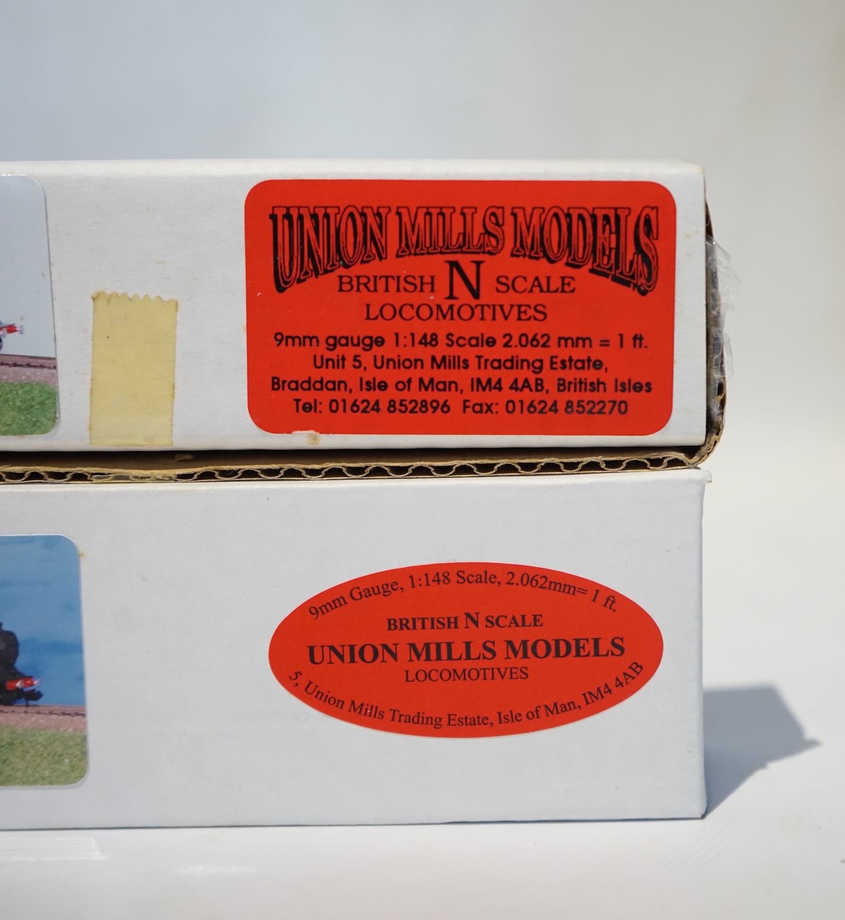 Two boxed Union Mills Models N gauge railway LNER locomotives; a Class B12, 1565, and a Class J39, 2943. Condition - good.